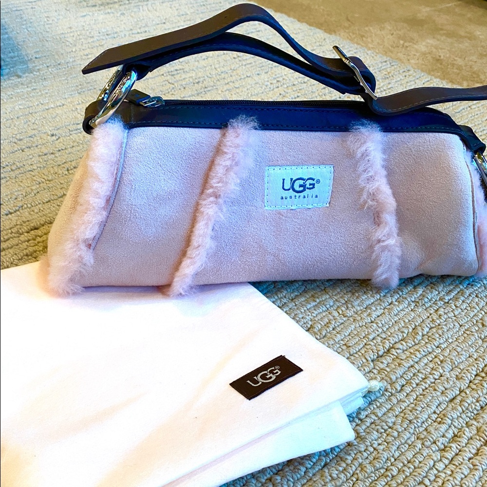 UGG Australia suede & fur trim purse!